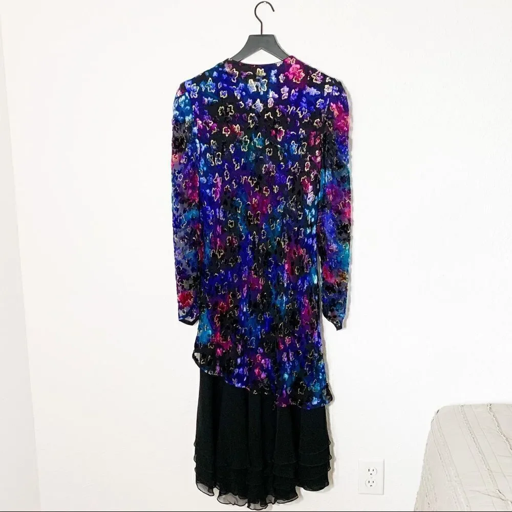 Judy Hornby 1980s multi color formal silk blend - Picture 2 of 10